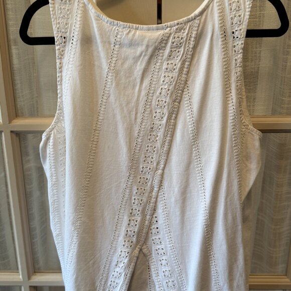 J. Jill Eyelet Tank Top with Split Back - Picture 2 of 4